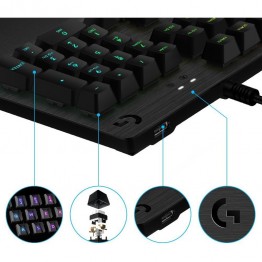 Tastatura gaming Logitech G513 RGB, GX Blue, Mecanica, Iluminare LED